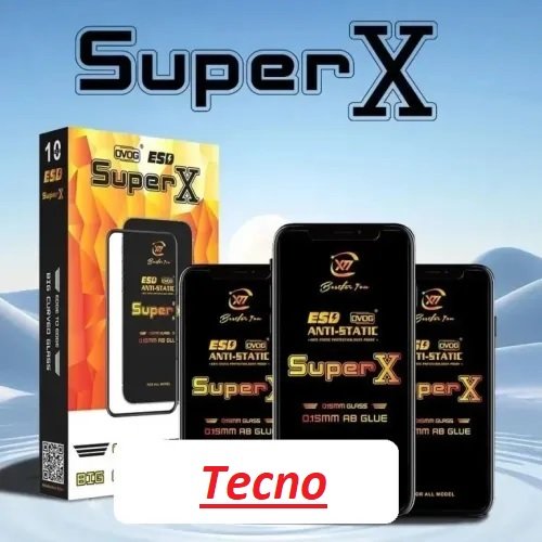 superx esd anti static glass for tecno mobiles