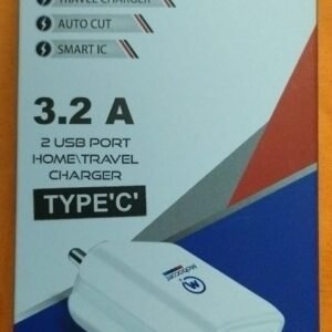 Mobcom MC-3212 ,A 2 USB PORT HOME TRAVEL CHARGER TYPE C Wholsale b2b wolsale.com