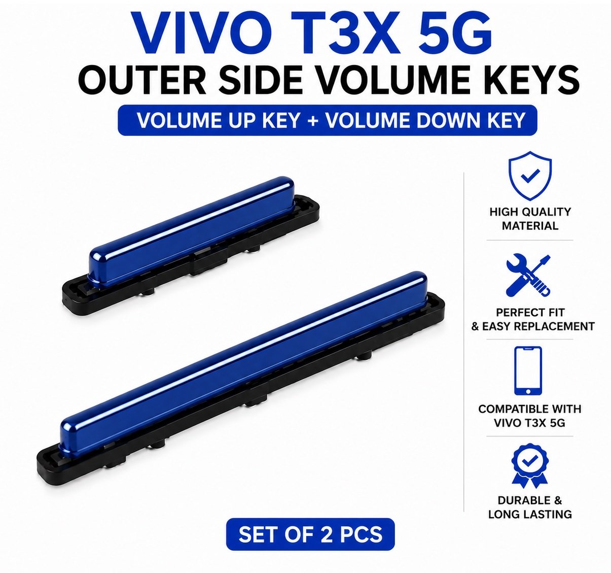 vivo t3x 5g outer rubber keys wholesale