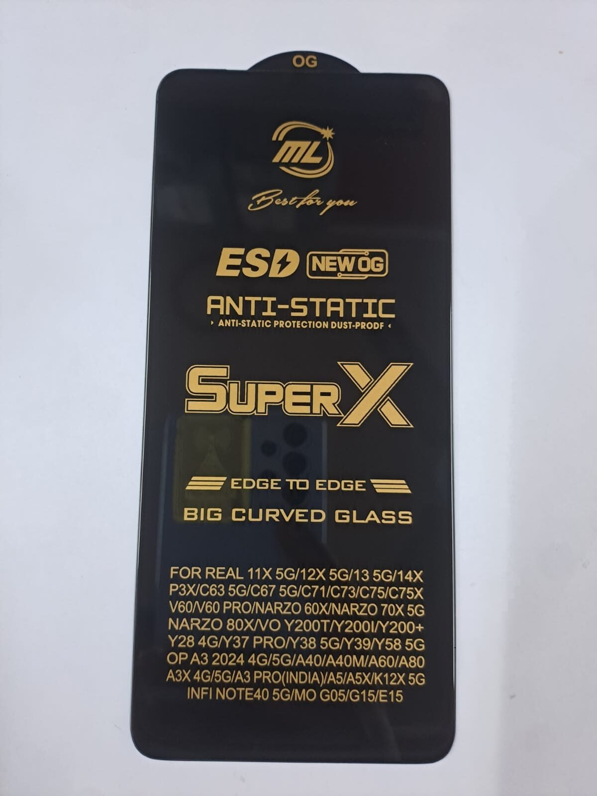 realme 11x and more superx tempered glass