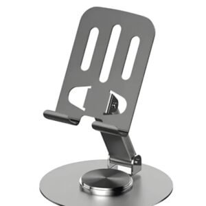 round rotatable mobile stand metal