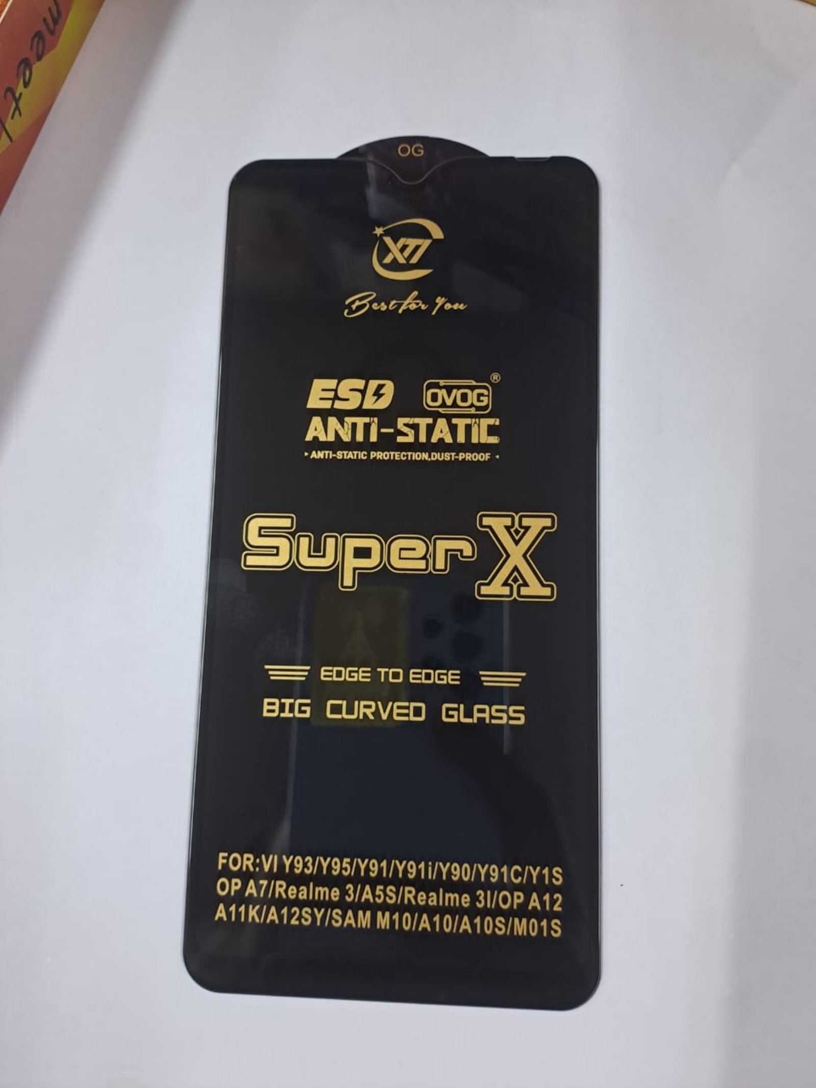 vivo y93 y95 y91 oppo a7 a12 realme 3 a5s samsung m10 a10 and more superx esd hd+ tempered glass wholesale