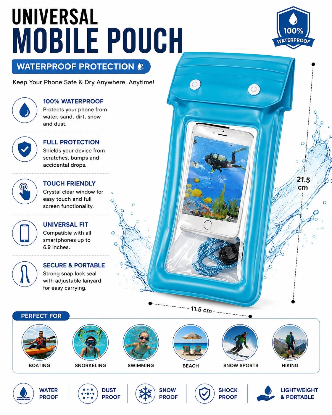 mobile rain cover bubble and 3fold button fix